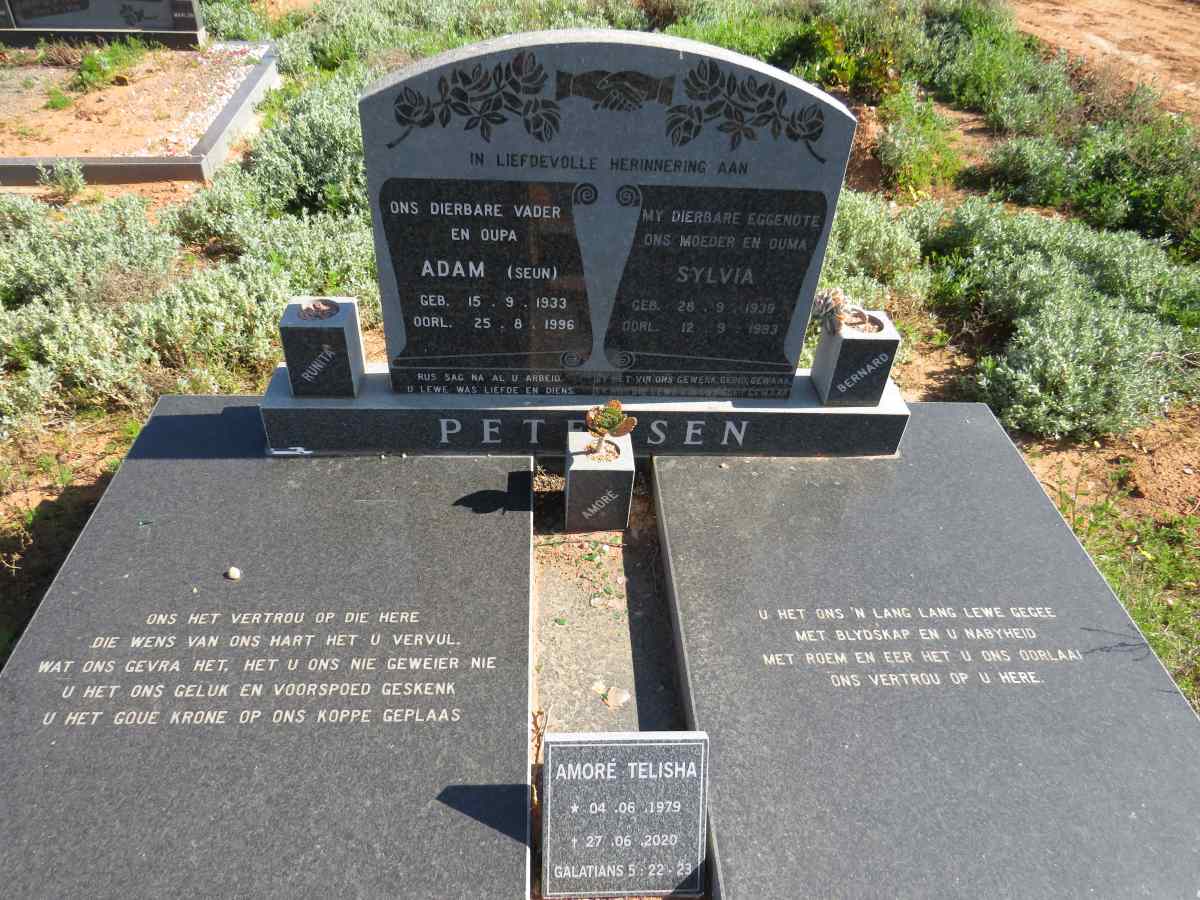 PETERSEN Adam 1933-1996 & Sylvia 1939-1993 :: ? Telisha Amore 1979-2020 _1