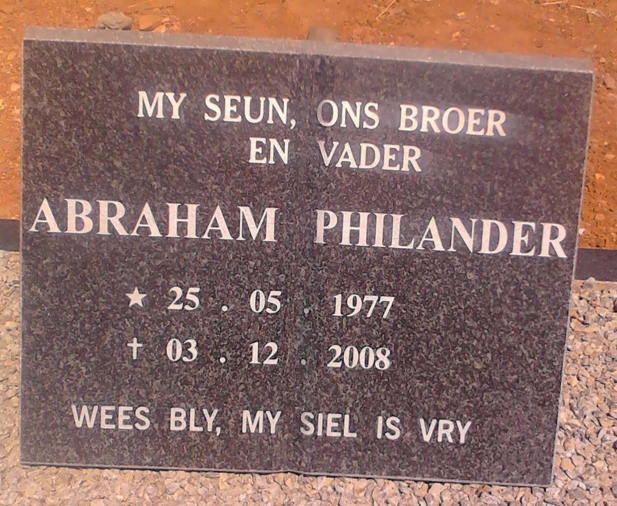PHILANDER Abraham 1977-2008