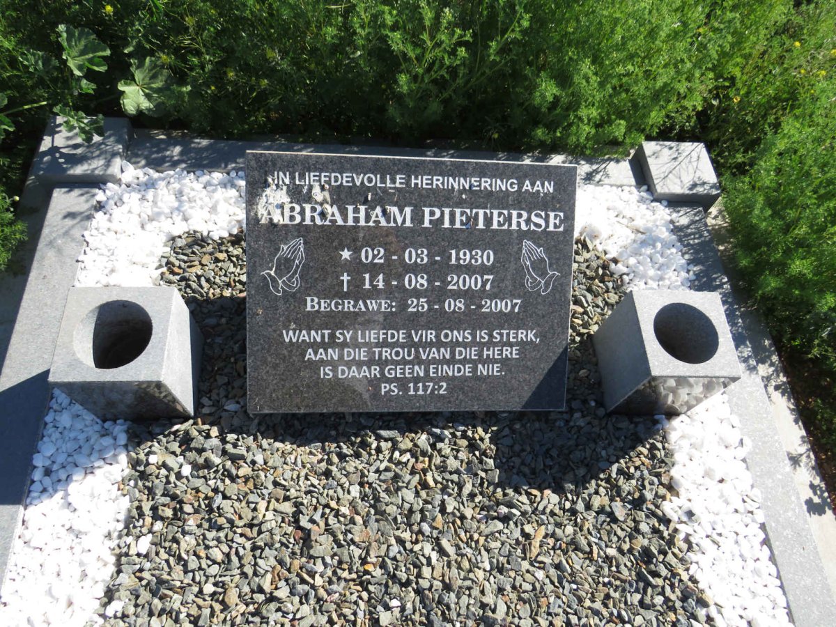 PIETERSE Abraham 1930-2007