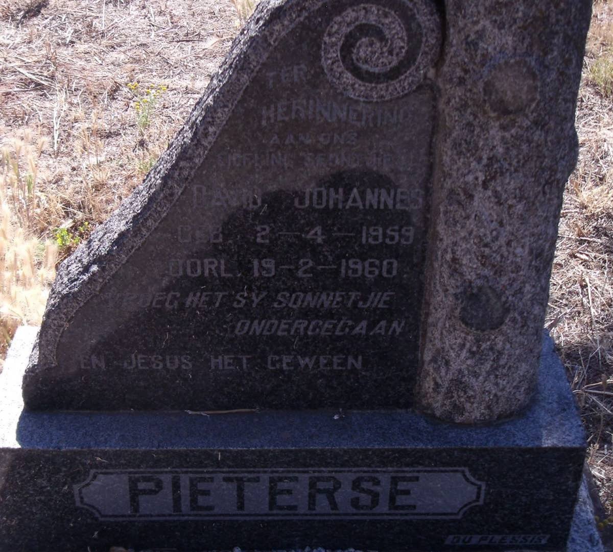 PIETERSE David Johannes 1959-1960