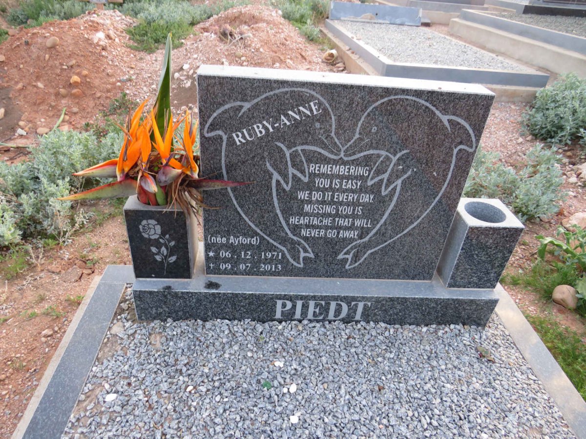 PIEDT Ruby-Anne nee AYFORD 1971-2013