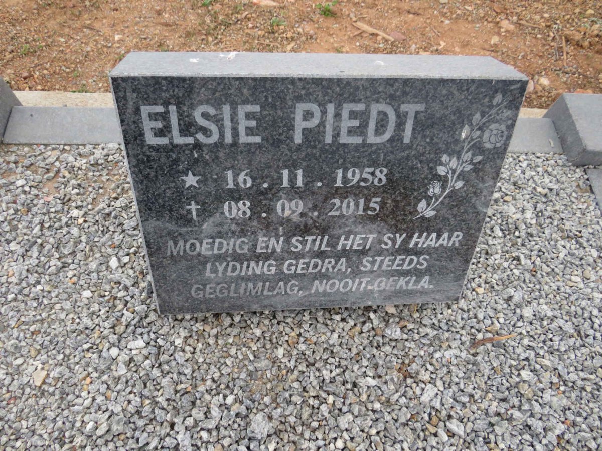 PIEDT Elsie 1958-2015