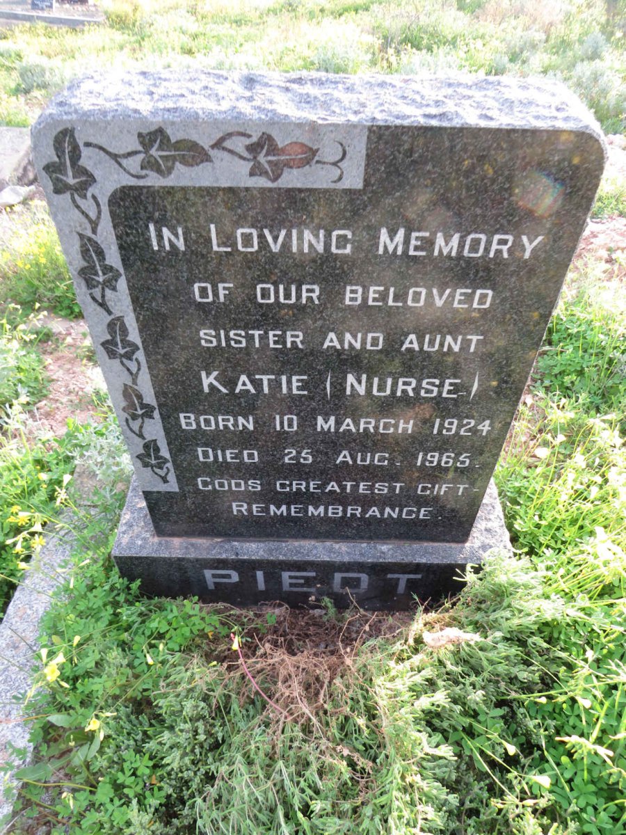 PIEDT Katie 1924-1965