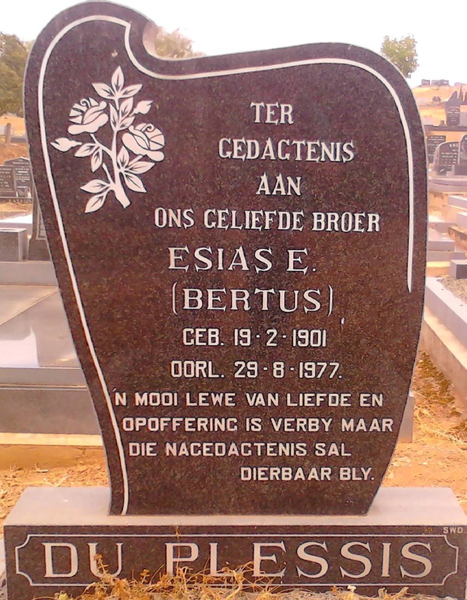 PLESSIS Esias E., du 1901-1977