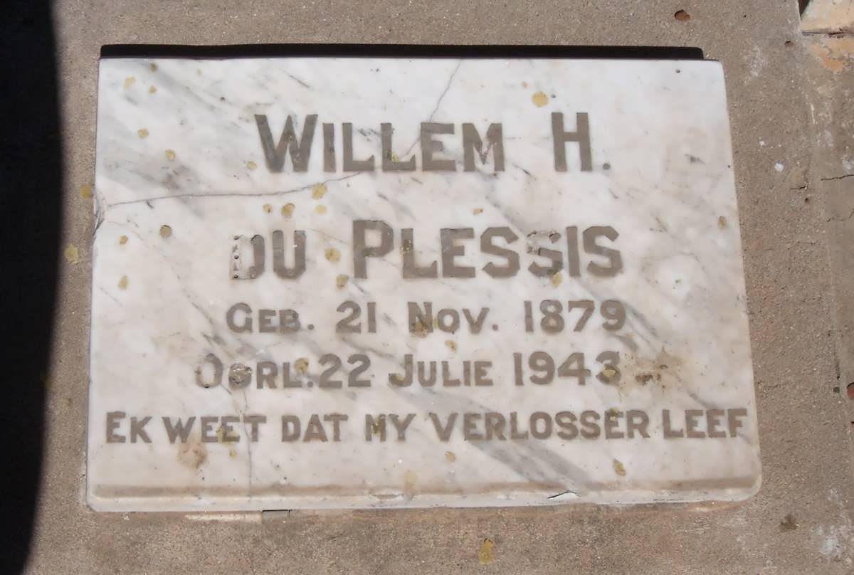 PLESSIS Willem H., du 1879-1943