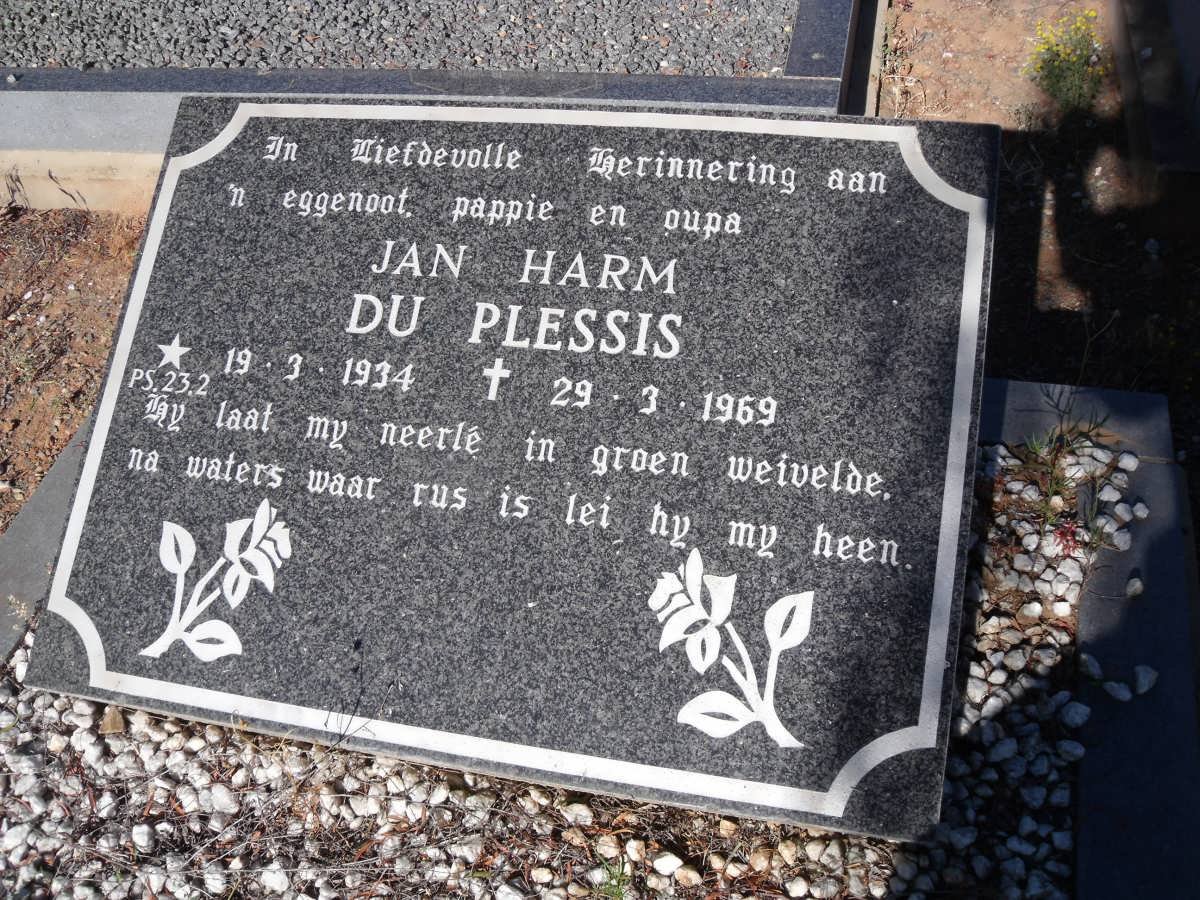PLESSIS Jan Harm, du 1934-1969