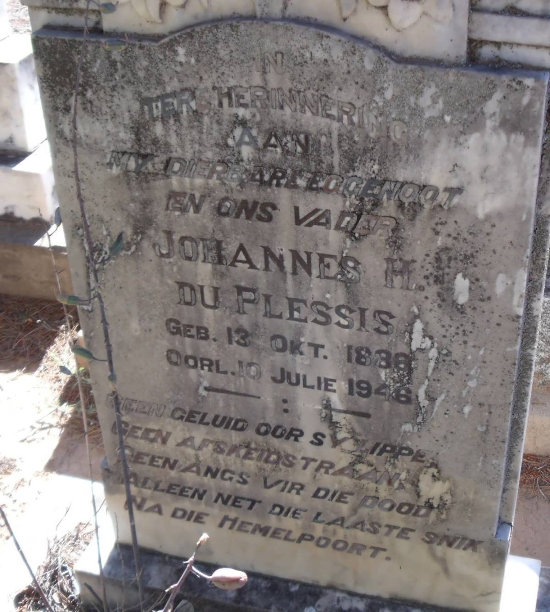 PLESSIS Johannes H., du 1886-1946