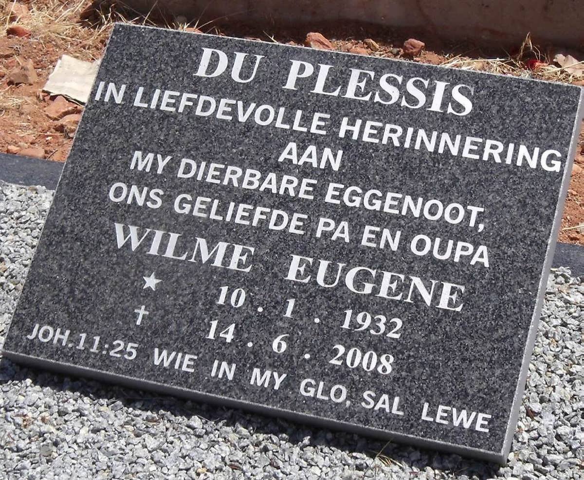 PLESSIS Wilme Eugene, du 1932-2008