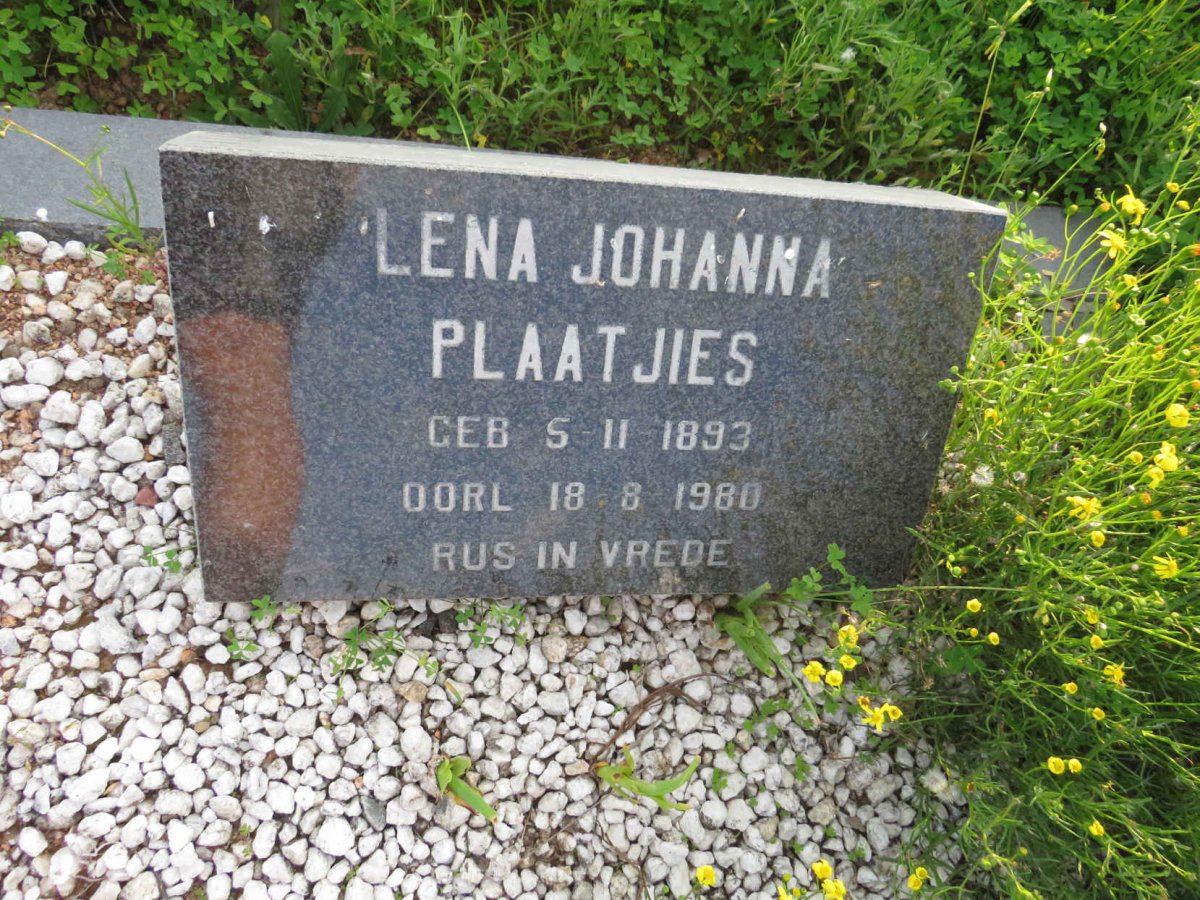 PLAATJIES Lena Johanna 1893-1980