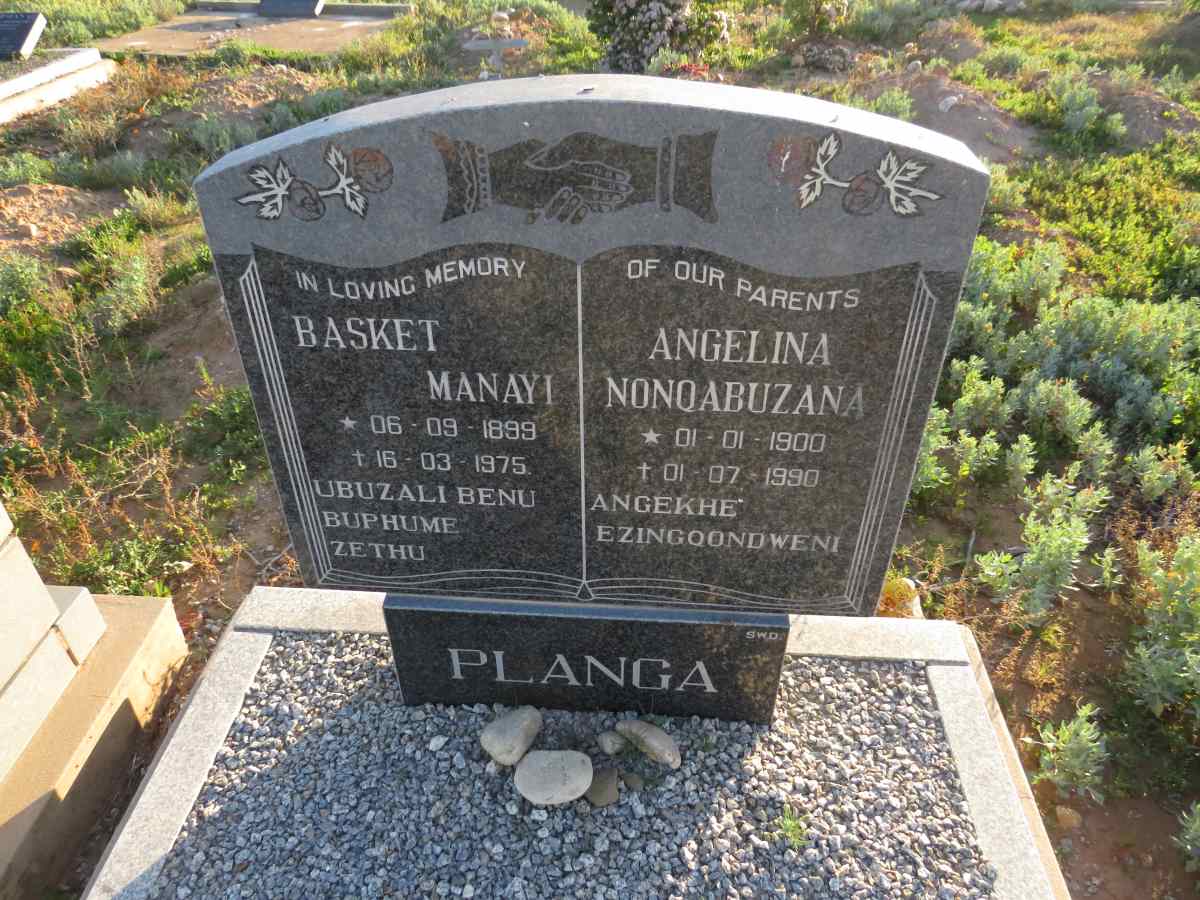PLANGA Basket Manayi 1899-1975 & Angelina Nonqabuzana 1900-1990