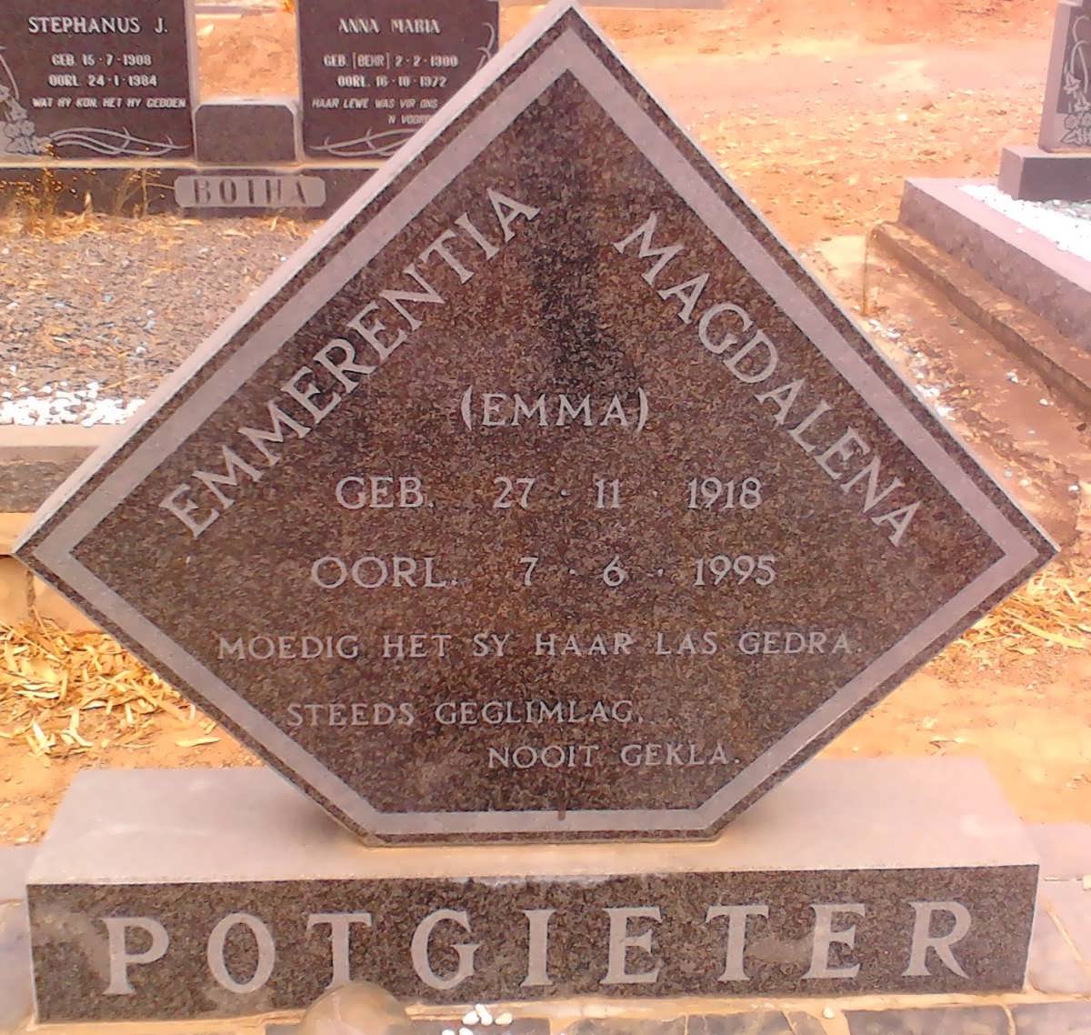 POTGIETER Emmerentia Magdalena 1918-1995