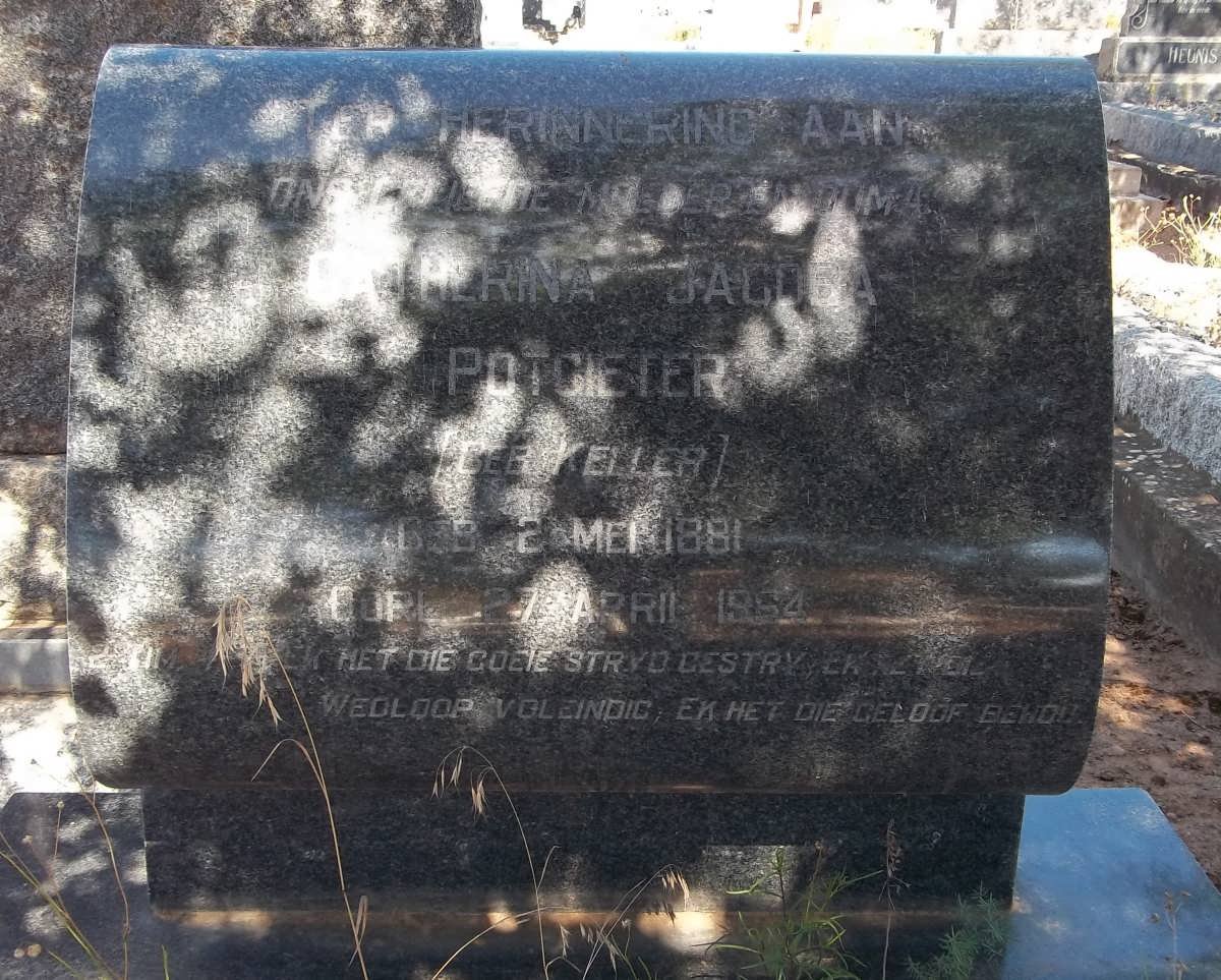 POTGIETER Catherina Jacobs nee KELLER 1881-1964