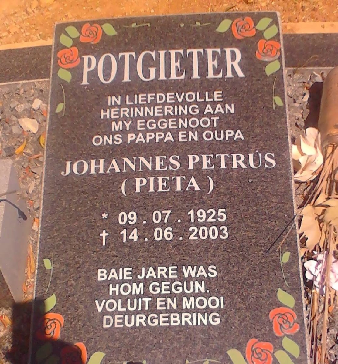 POTGIETER Johannes Petrus 1925-2003