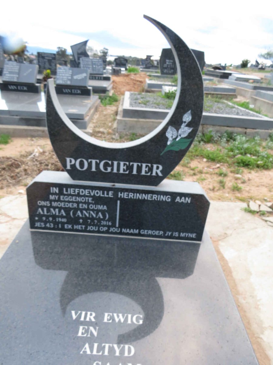 POTGIETER Alma 1940-2016