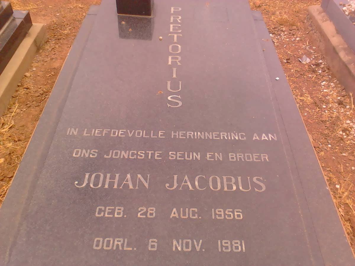 PRETORIUS Johan Jacobus 1956-1981
