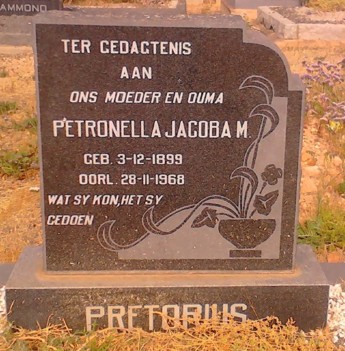 PRETORIUS Petronella Jacoba M. 1899-1968