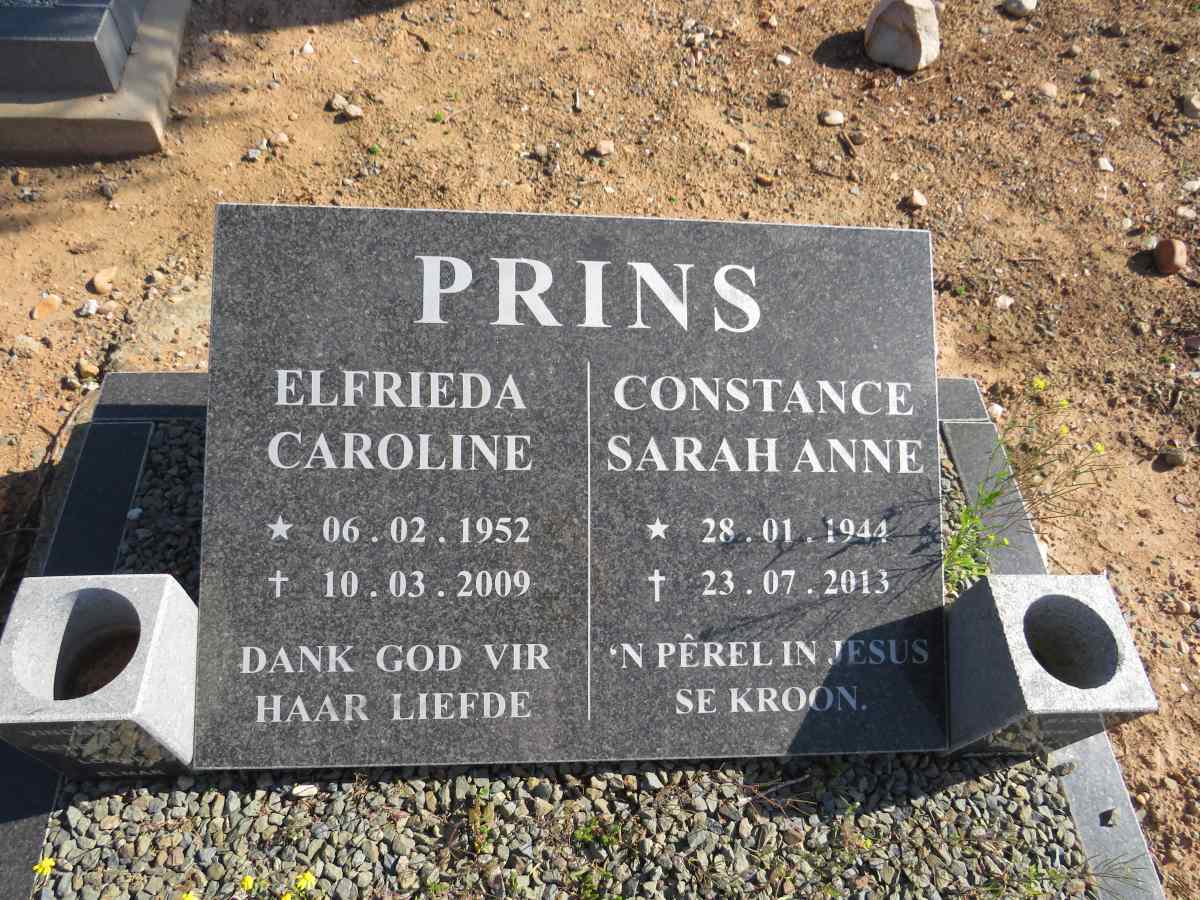 PRINS Constance Sarah Anne 1944-2013 :: PRINS Elfrieda Caroline 1952-2009 