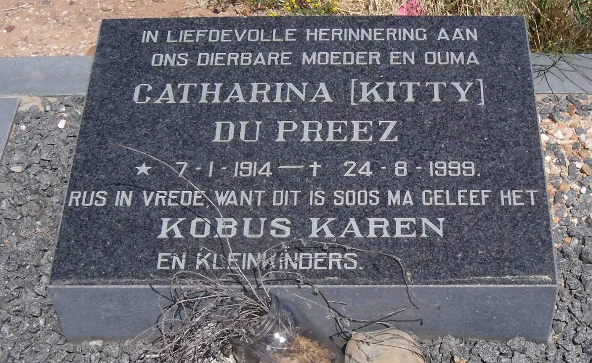 PREEZ Catharina, du 1914-1999