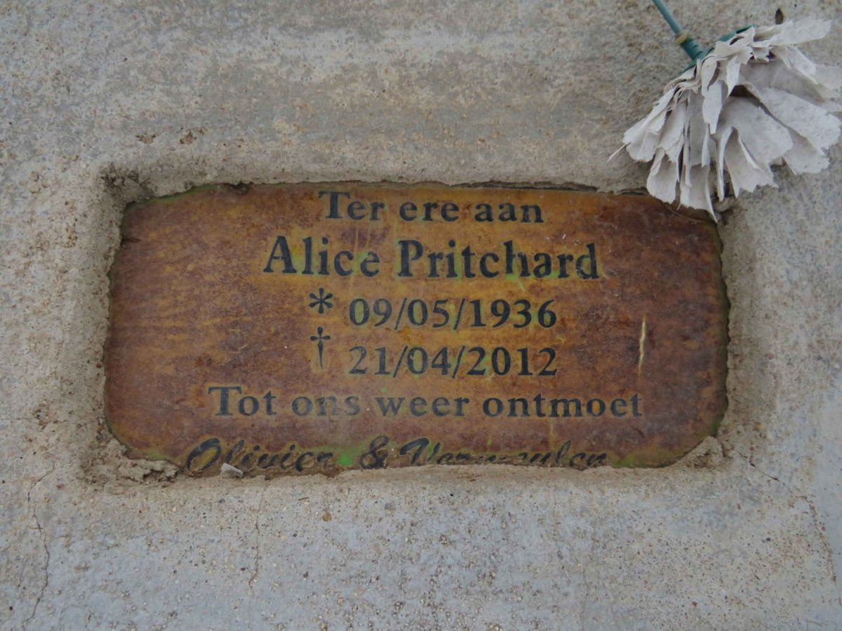 PRITCHARD Alice 1936-2012 