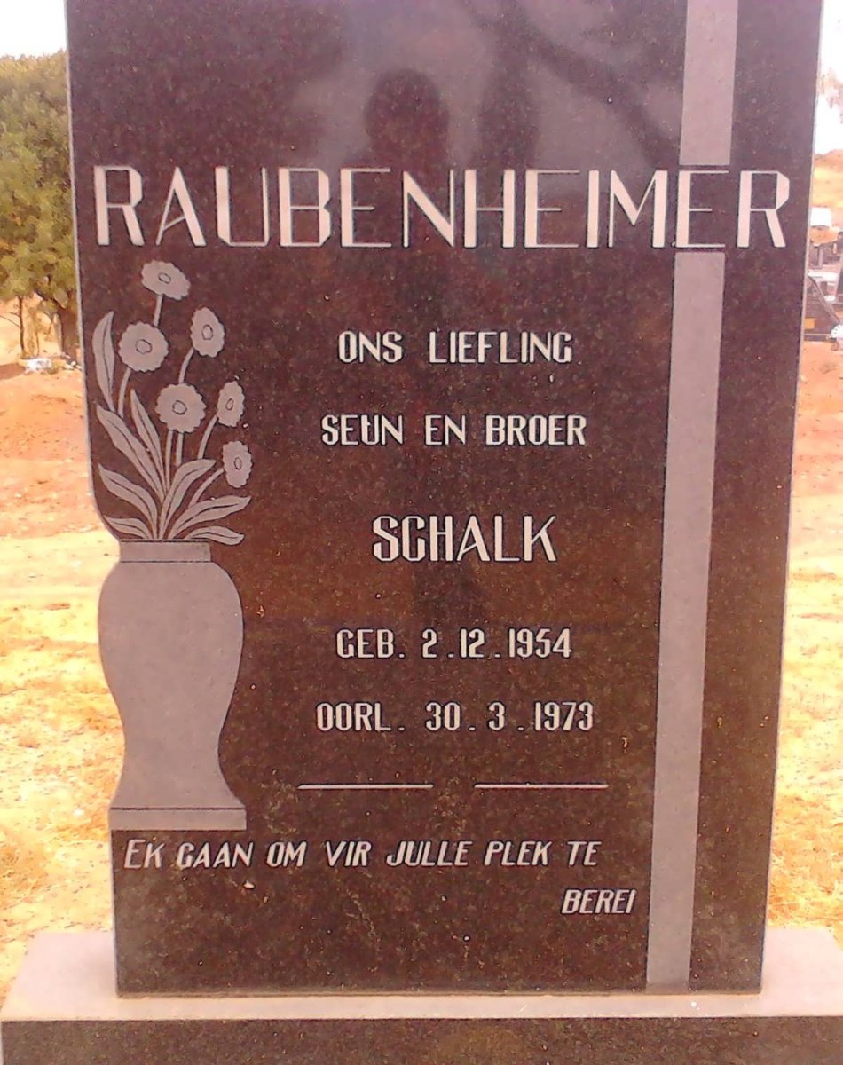 RAUBENHEIMER Schalk 1954-1973