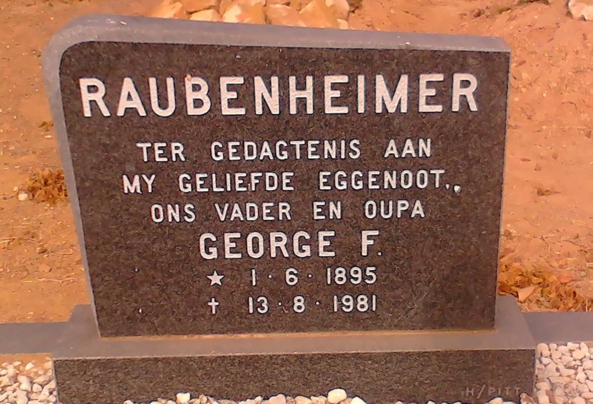 RAUBENHEIMER George F. 1895-1981
