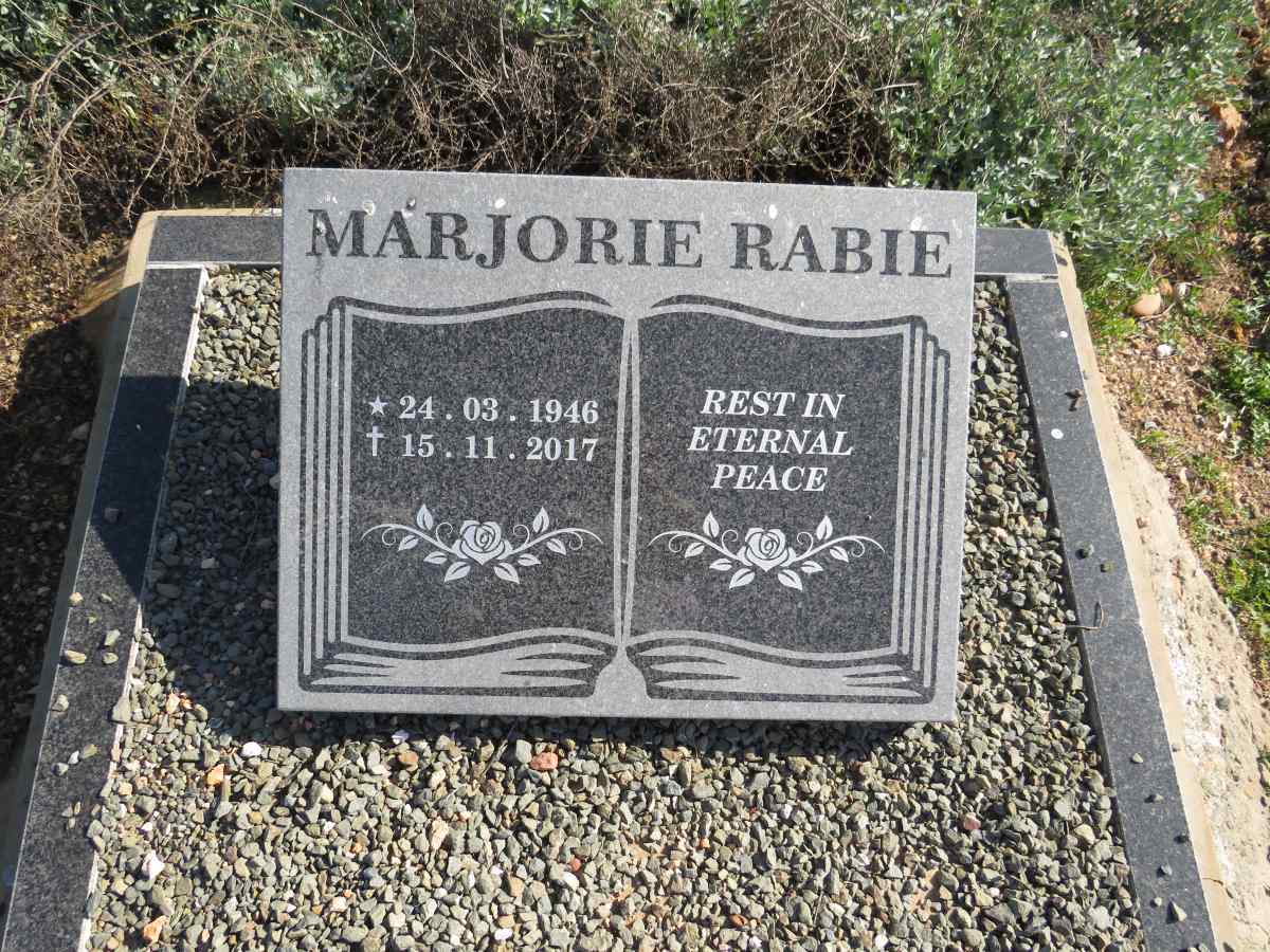 RABIE Marjorie 1946-2017