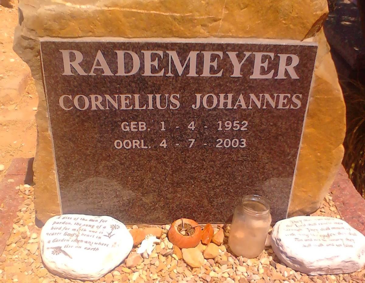 RADEMEYER Cornelius Johannes 1952-2003