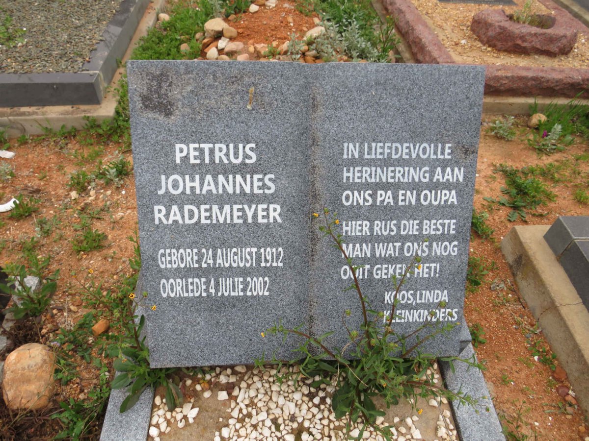 RADEMEYER Petrus Johannes 1912-2002