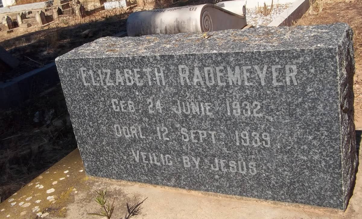 RADEMEYER Elizabeth 1932-1939