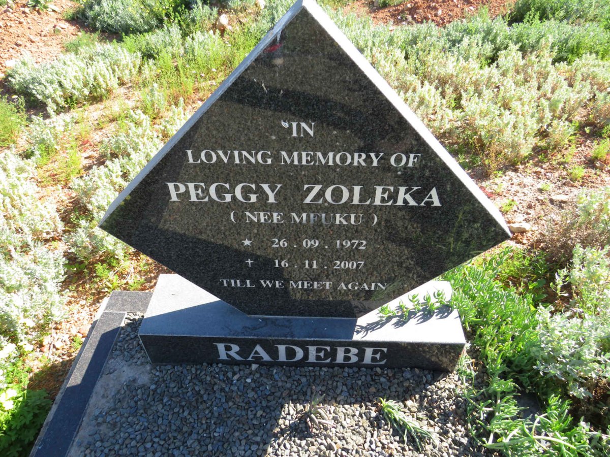 RADEBE Peggy Zoleka nee MFUKU 1972-2007