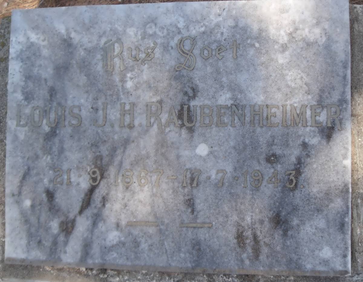 RAUBENHEIMER Louis J.H. 1867-1943