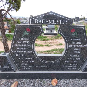 RADEMEYER Gert P.J. 1941-1999 & Maria P. 1940-2014