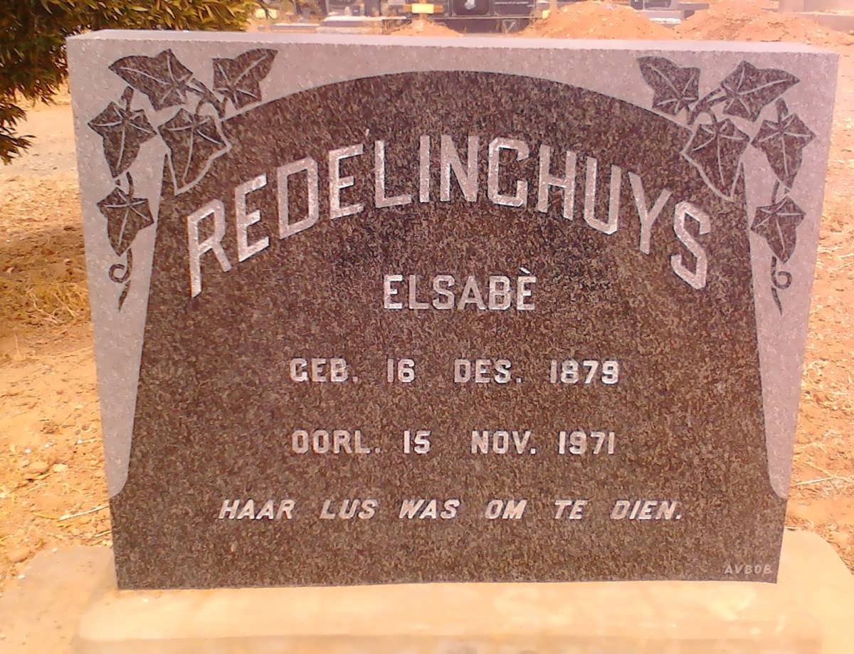 REDELINGHUYS Elsabe 1879-1971