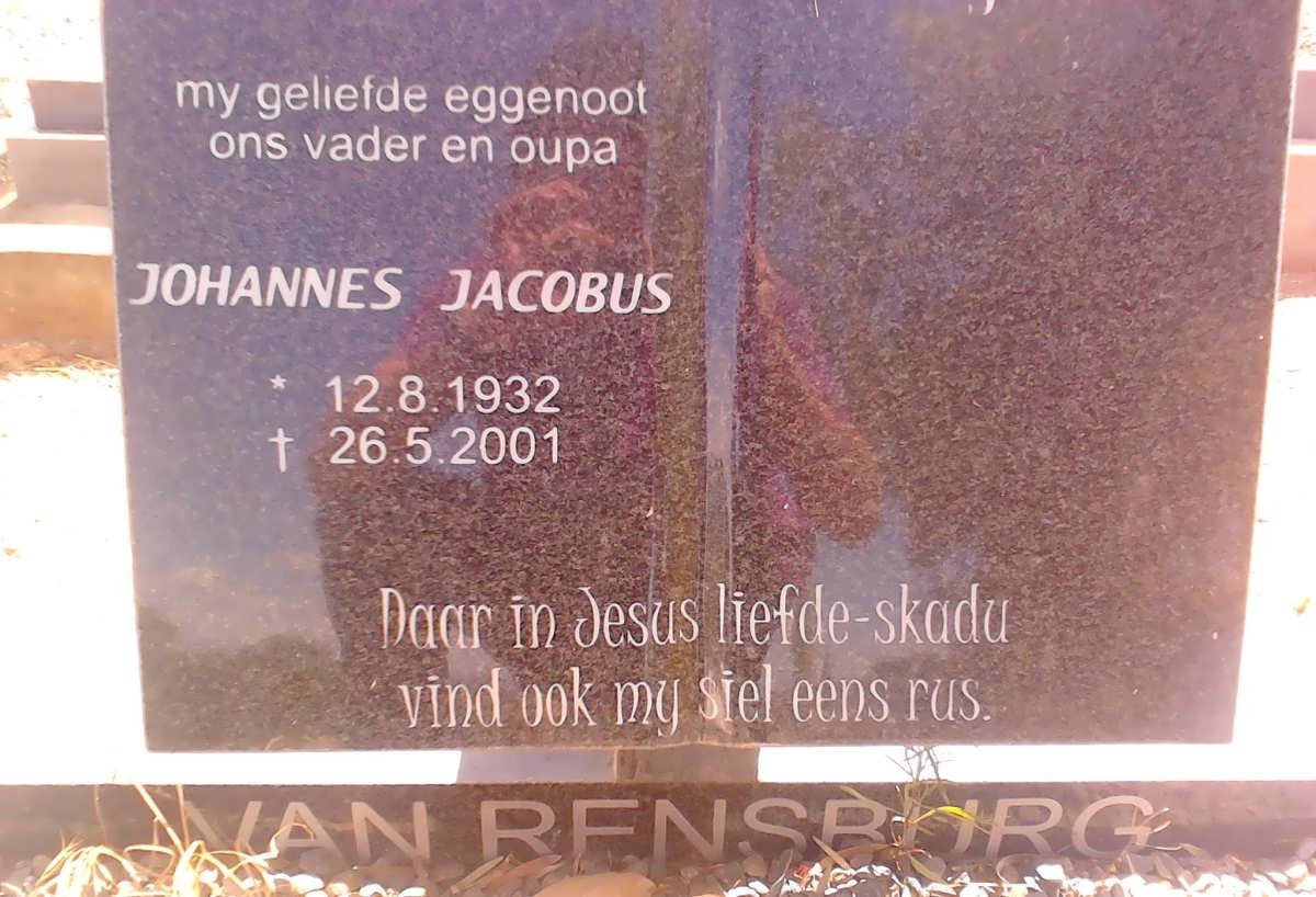 RENSBURG Johannes Jacobus, van 1932-2001