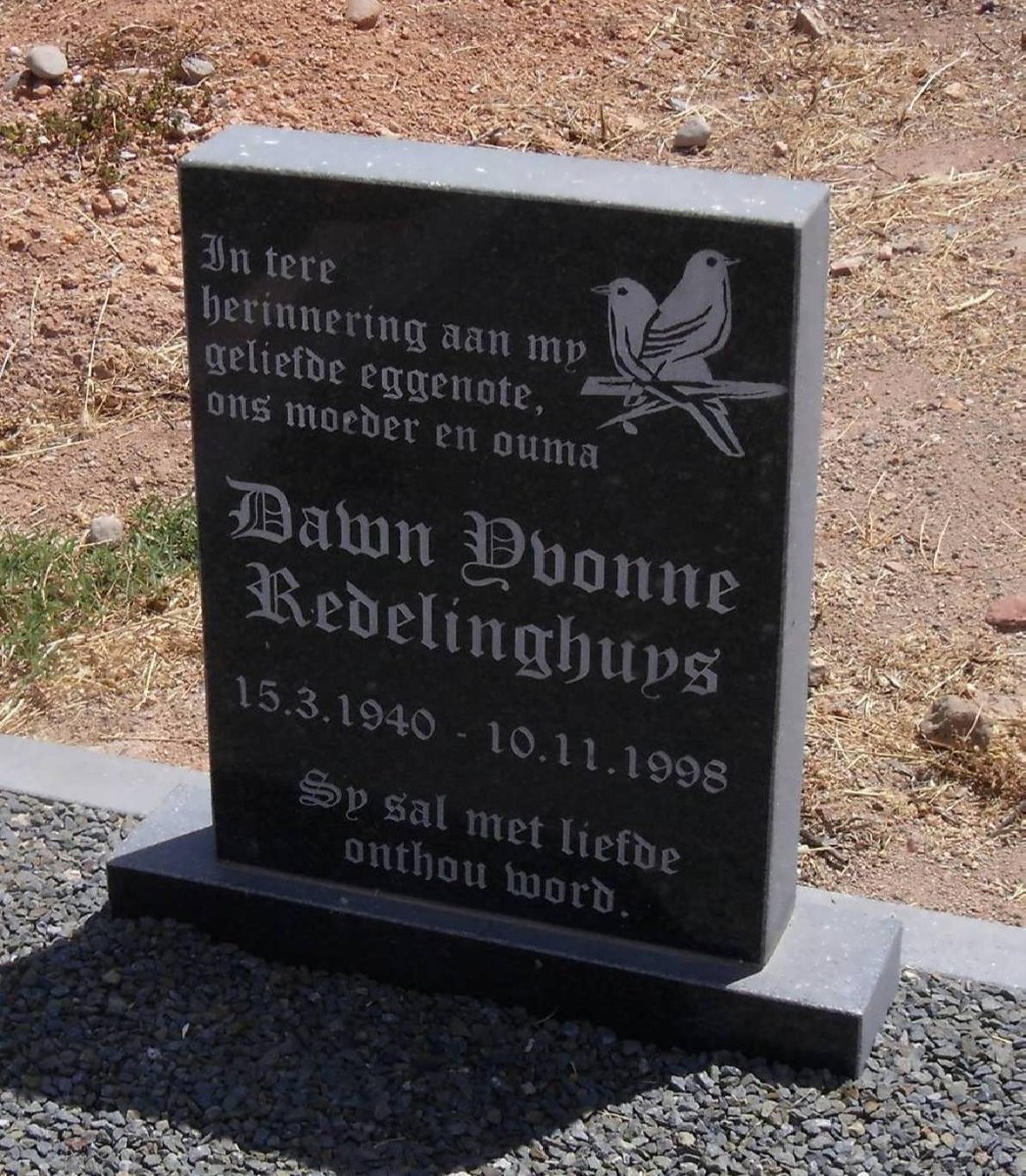 REDELINGHUYS Dawn Yvonne 1940-1998