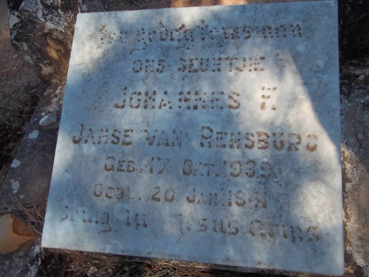RENSBURG Johannes F., Janse van 1939-1941