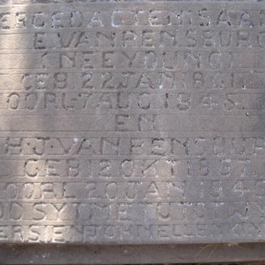 RENSBURG J.H.J., van 1857-1945 &amp; E. YOUNG 1857-1945