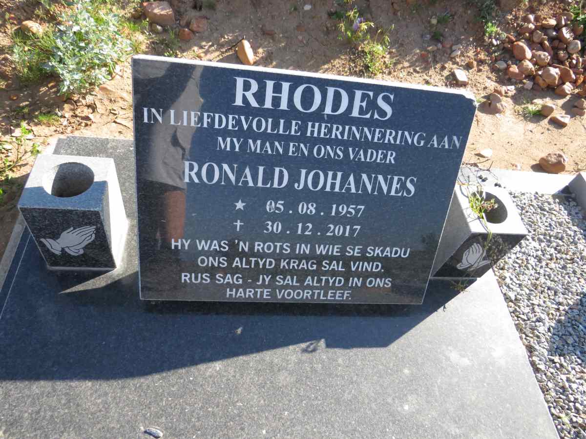 RHODES Ronald Johannes 1957-2017