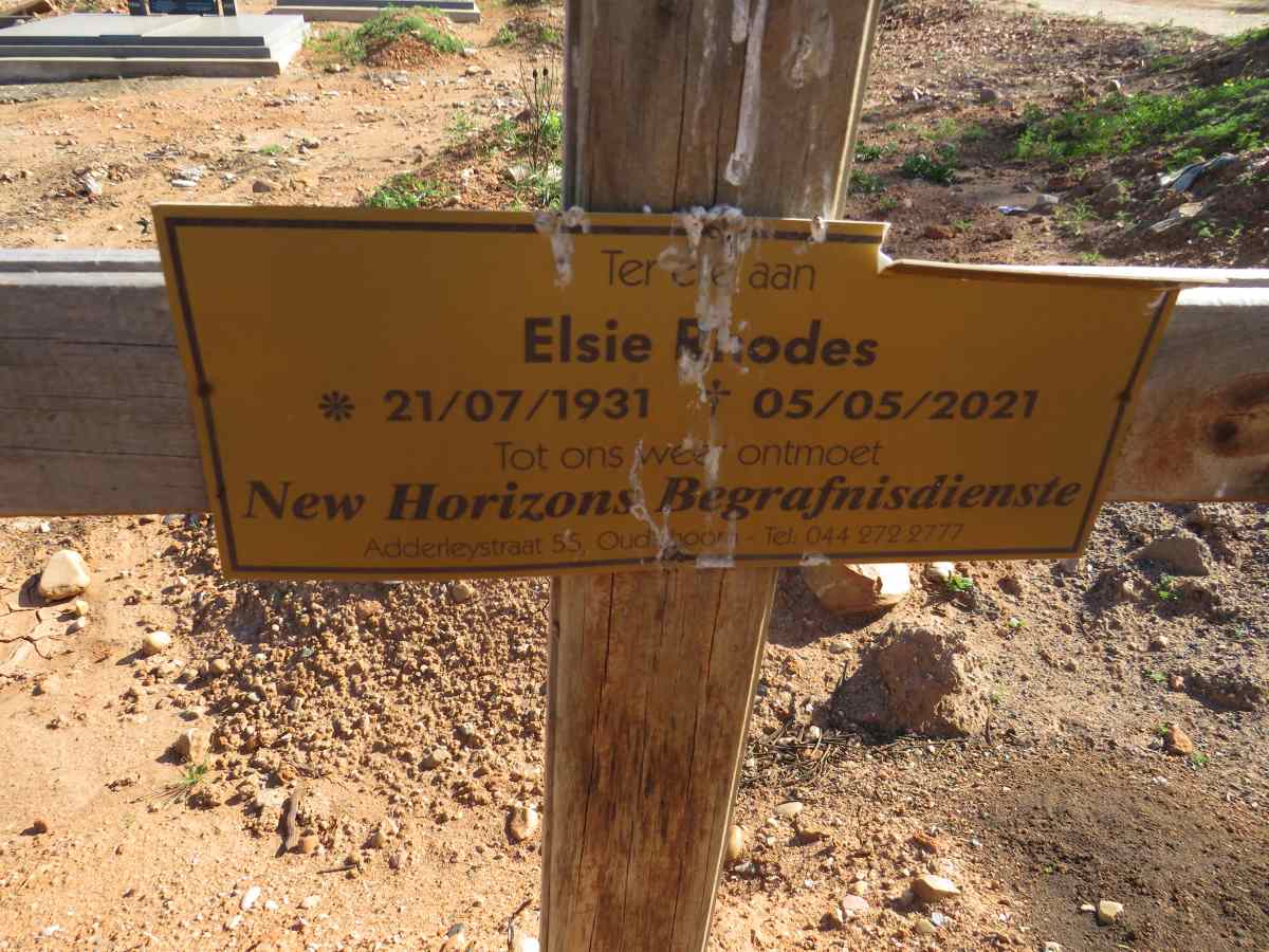 RHODES Elsie 1931-2021