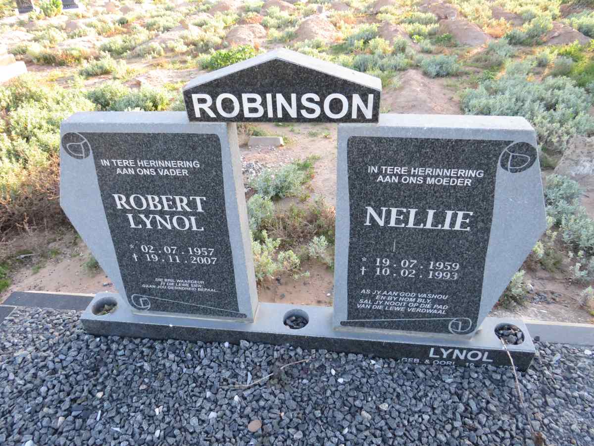 ROBINSON Robert Lynol 1957-2007 & Nellie 1959-1993 :: ROBINSON Lynol 19?