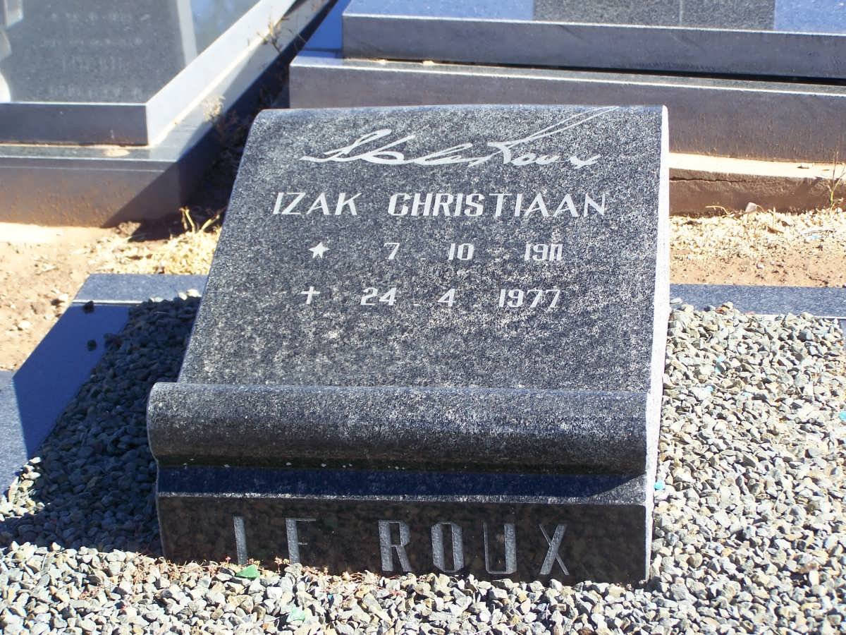 ROUX Izak Christiaan, le 1911-1977