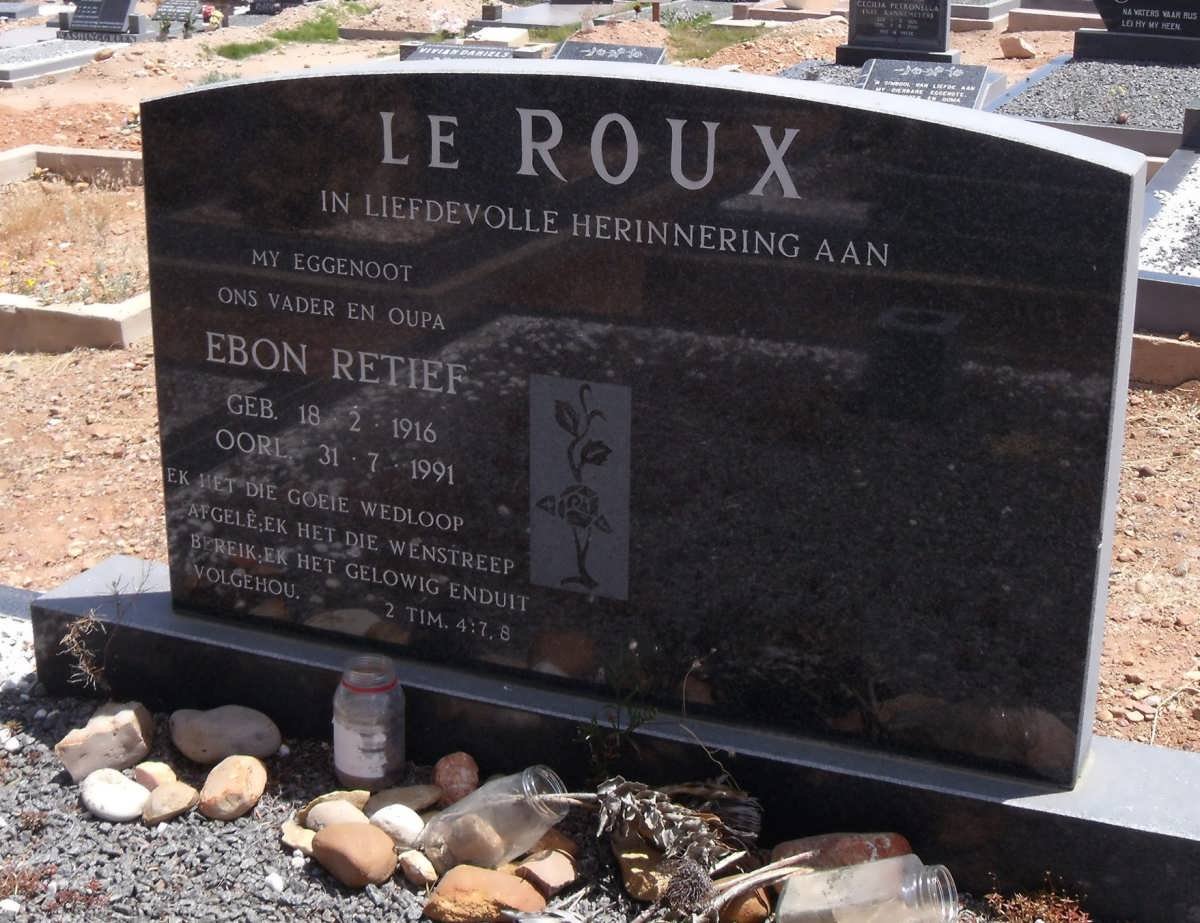 ROUX Ebon Retief, le 1916-1991