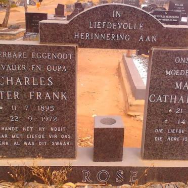 ROSE Charles Peter Frank 1895-1972 &amp; Martha Catharina Maria 1894-1983