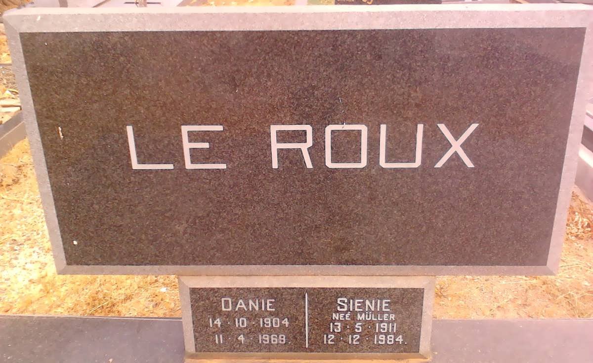 ROUX Danie, le 1904-1969 &amp; Sienie MULLER 1911-1984