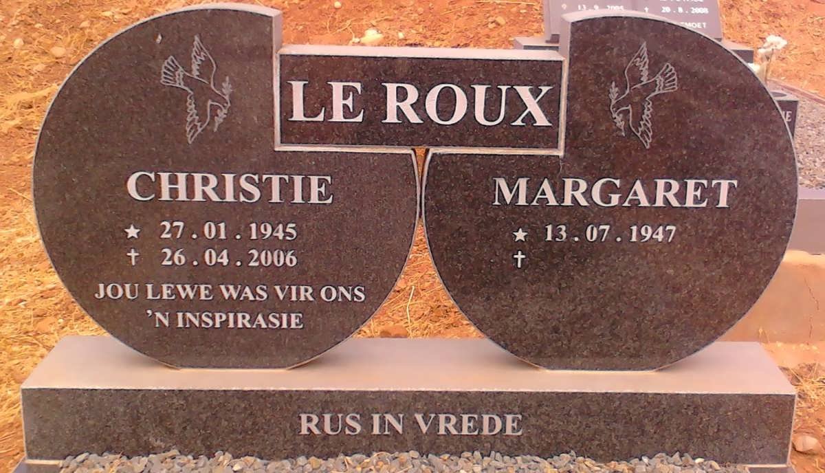 ROUX Christie, le 1945-2006 &amp; Margaret 1947-