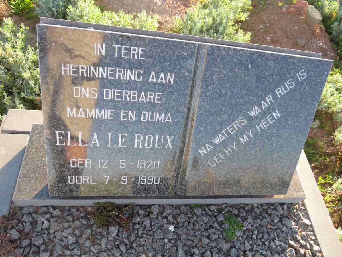 ROUX Ella, le 1928-1990