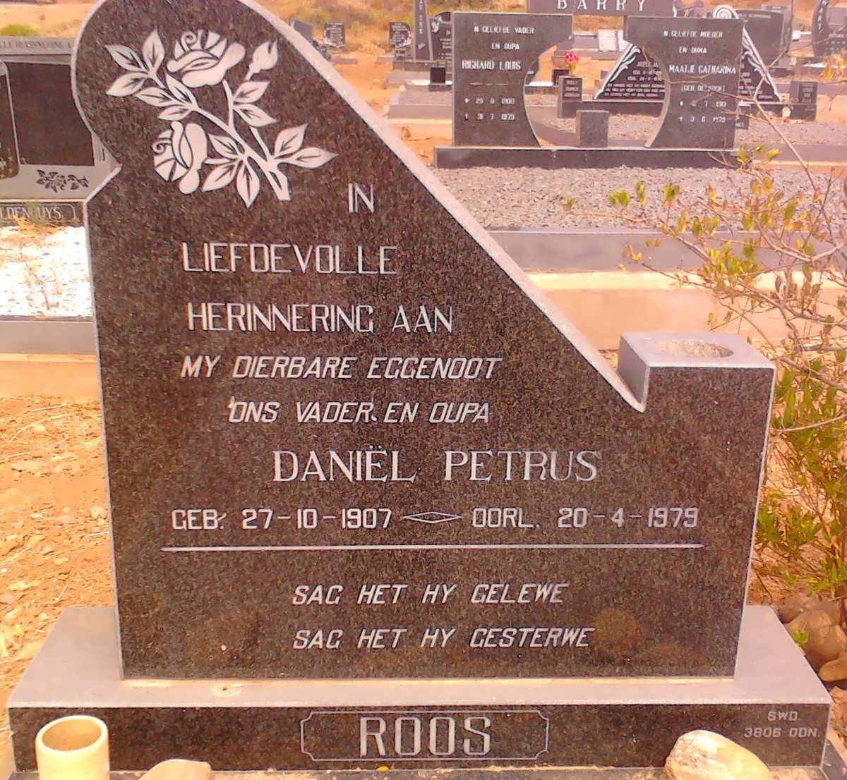 ROOS Daniel Petrus 1907-1979