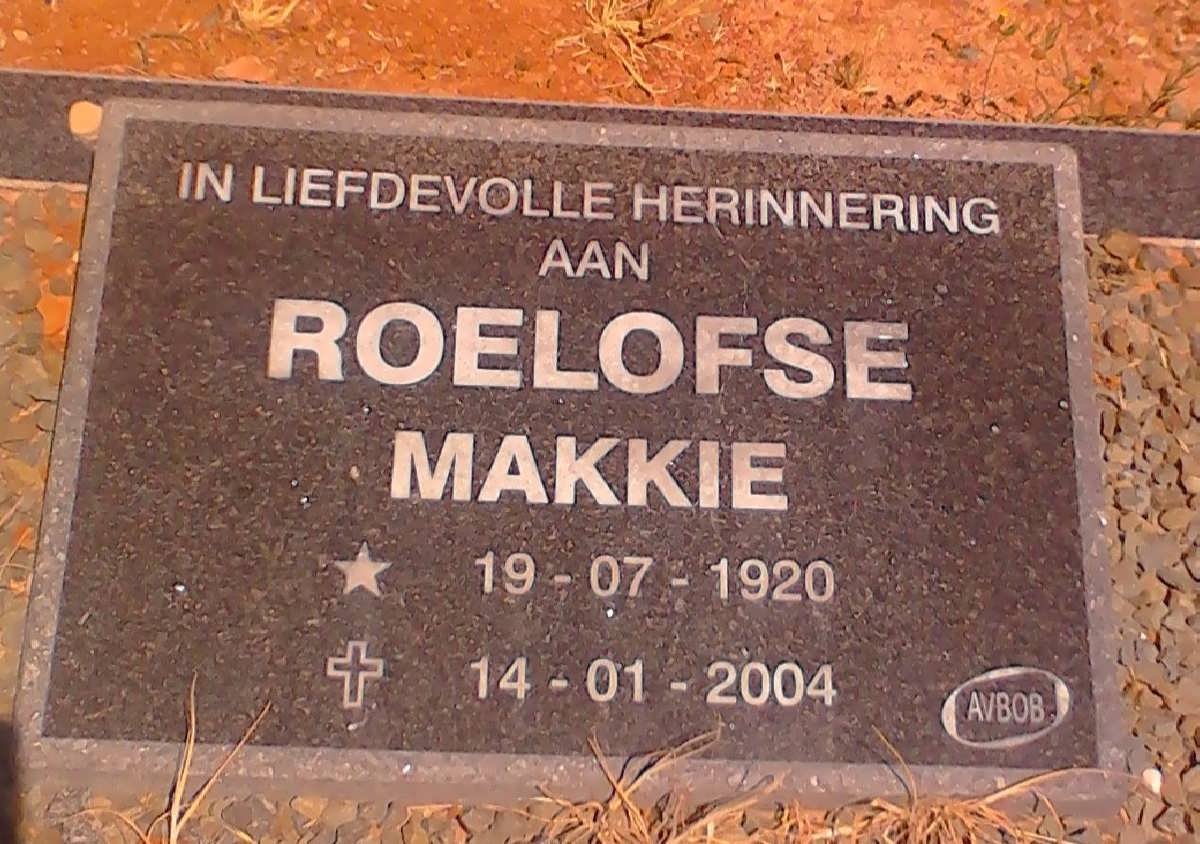 ROELOFSE Makkie 1920-2004
