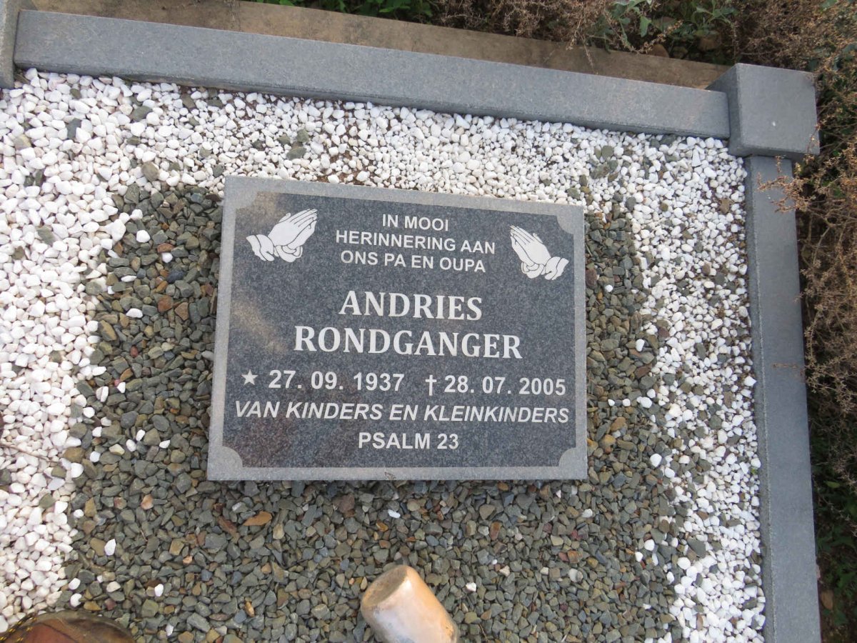 RONDGANGER Andries 1937-2005