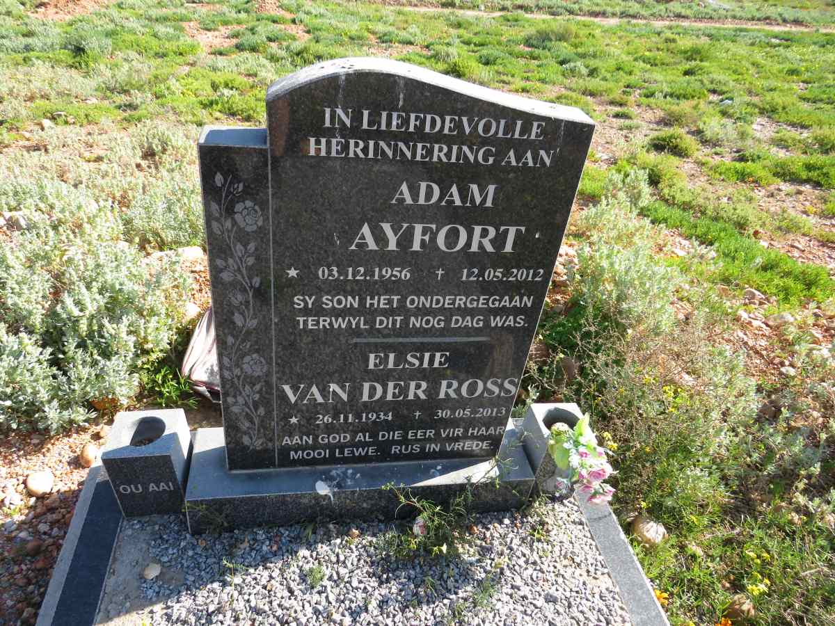 ROSS Elsie, van der 1934-2013 :: AYFORT  Adam 1956-2012